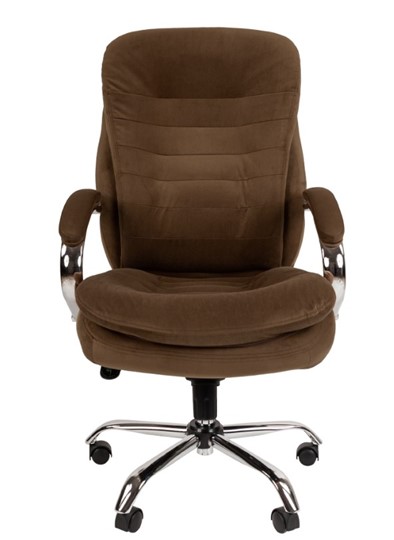 Офисное кресло CHAIRMAN HOME 795, велюр коричневое в Шахтах - изображение 3