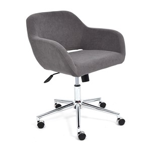 Офисное кресло MODENA хром флок, серый, арт.14232 в Шахтах