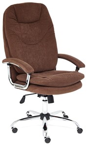 Компьютерное кресло SOFTY LUX флок, коричневый, арт.13595 в Шахтах