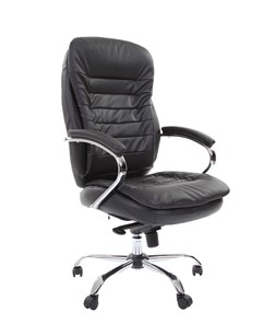 Кресло компьютерное CHAIRMAN 795 кожа, цвет черный в Батайске