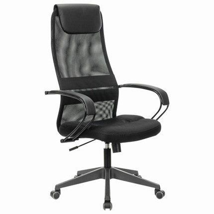 Офисное кресло Brabix Premium Stalker EX-608 PL (ткань-сетка/кожзам, черное) 532090 в Шахтах - изображение