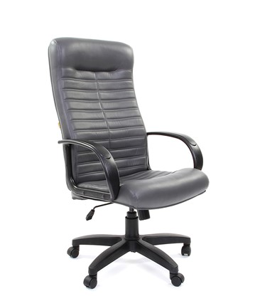 Кресло CHAIRMAN 480 LT, экокожа, цвет серый в Шахтах - изображение