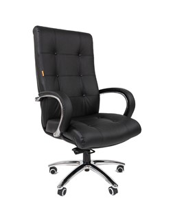Офисное кресло CHAIRMAN 424 Кожа черная в Шахтах