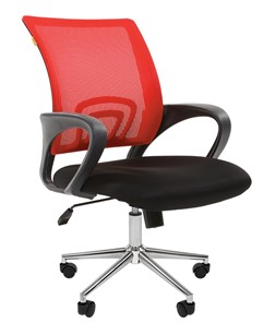 Кресло CHAIRMAN 696 CHROME Сетка TW-69 (красный) в Шахтах