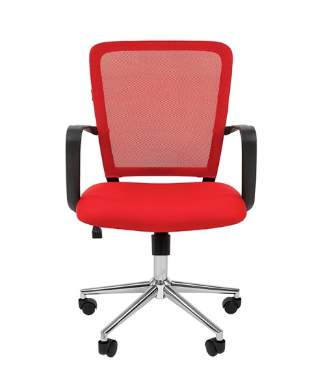 Кресло офисное CHAIRMAN 698 CHROME new Сетка TW-69 (красный) в Шахтах - изображение 2