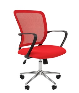Кресло офисное CHAIRMAN 698 CHROME new Сетка TW-69 (красный) в Батайске