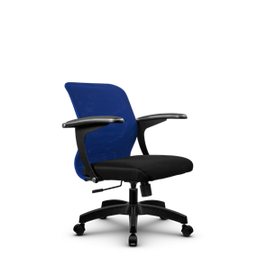 Компьютерное кресло SU-M-4/подл.160/осн.001, Синий/Черный в Шахтах