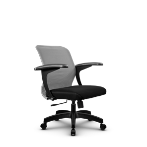 Кресло офисное SU-M-4/подл.160/осн.001, Светло-серый/Черный в Батайске