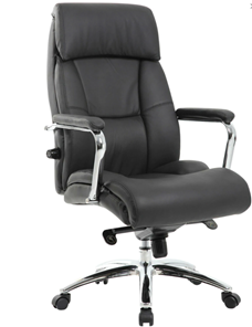 Кресло из натуральной кожи BRABIX PREMIUM "Phaeton EX-502", хром, черное, 530882 в Шахтах