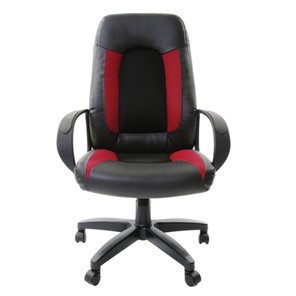 Кресло компьютерное Brabix Strike EX-525 (экокожа черная, ткань черная/бордовая, TW) в Ростове-на-Дону