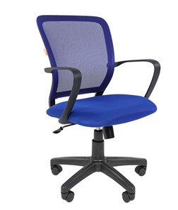 Кресло офисное CHAIRMAN 698 black TW-05, ткань, цвет синий в Ростове-на-Дону