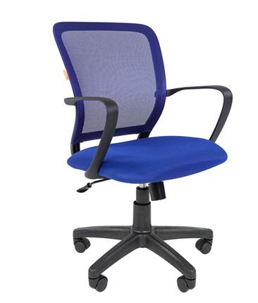 Кресло офисное CHAIRMAN 698 black TW-05, ткань, цвет синий в Шахтах - изображение