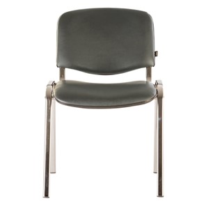 Офисный стул Brabix Iso CF-001 (хромированный каркас, кожзам серый) 531426 в Шахтах