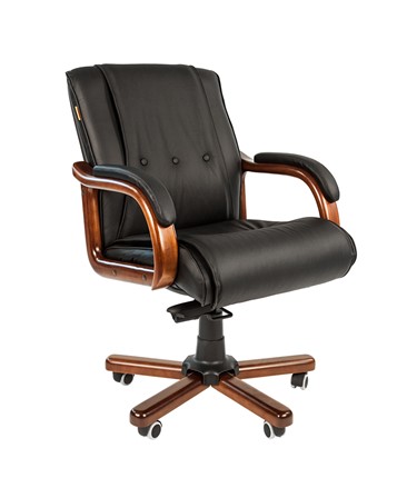 Кресло CHAIRMAN 653M кожа черная в Шахтах - изображение