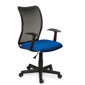 Офисное кресло Brabix Spring MG-307 (с подлокотниками, комбинированное синее/черное TW) в Шахтах