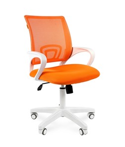 Кресло офисное CHAIRMAN 696 white, ткань, цвет оранжевый в Таганроге