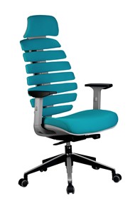 Кресло Riva Chair SHARK (Лазурный/серый) в Шахтах - предосмотр