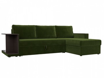 Угловой раскладной диван Атланта С, Зеленый (микровельвет) в Шахтах