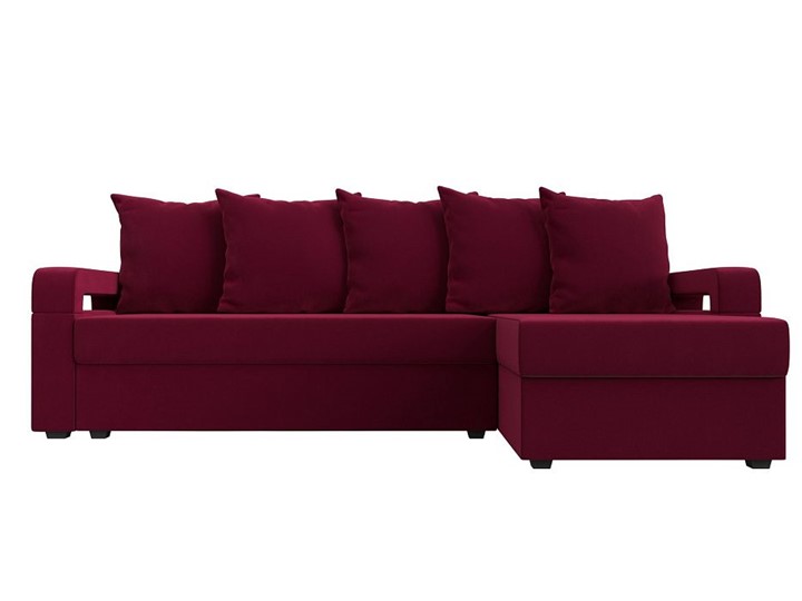 Угловой раскладной диван Гермес Лайт, Бордовый (Микровельвет) в Шахтах - изображение 8