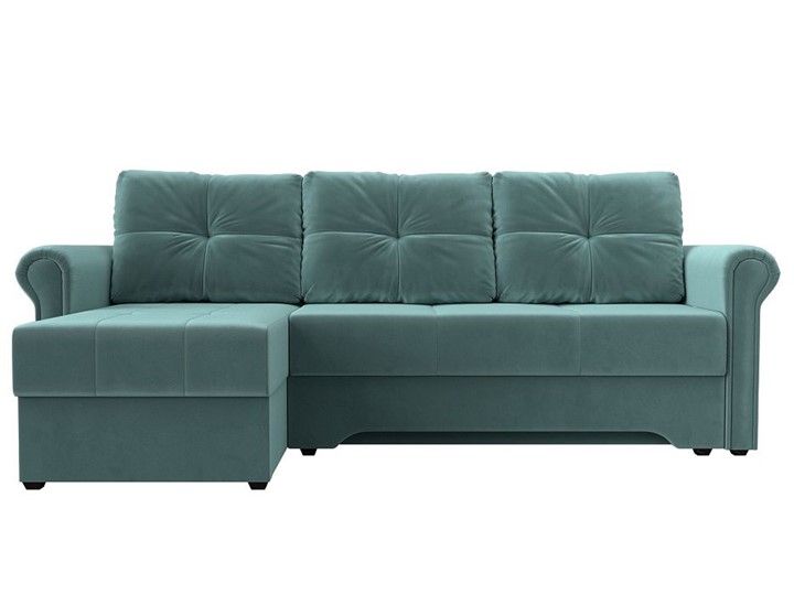 Угловой раскладной диван Леон боннель, Бирюзовый (Велюр) в Шахтах - изображение 8
