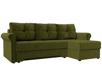 Угловой диван Леон боннель, Зеленый (Микровельвет) в Батайске