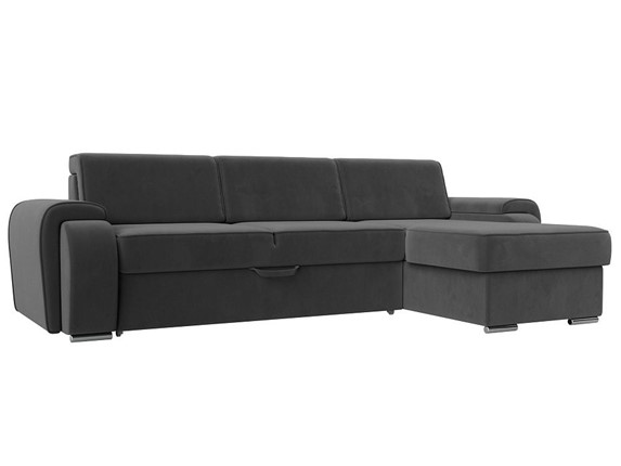 Угловой диван Лига-025, Серый (Велюр) в Шахтах - изображение