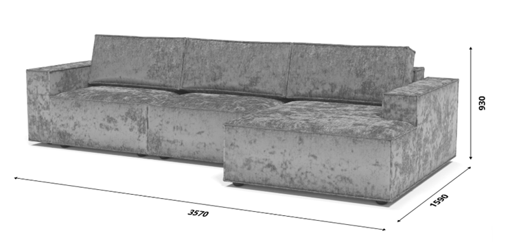 Угловой диван Лофт 357х159х93 (НПБ/Еврокнижка) в Шахтах - изображение 8