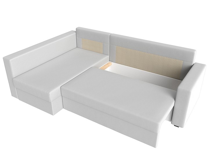 Угловой диван Мансберг, Белый (Экокожа) в Шахтах - изображение 1