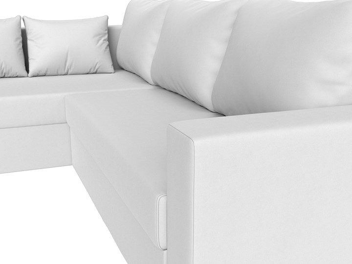 Угловой диван Мансберг, Белый (Экокожа) в Шахтах - изображение 4