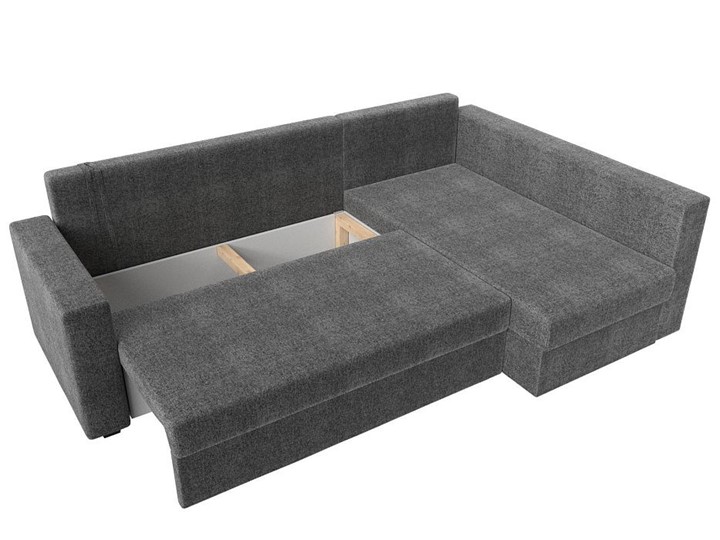 Угловой раскладной диван Мансберг, Серый (Рогожка) в Шахтах - изображение 1