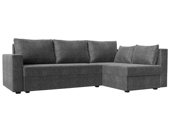 Угловой раскладной диван Мансберг, Серый (Рогожка) в Шахтах - изображение