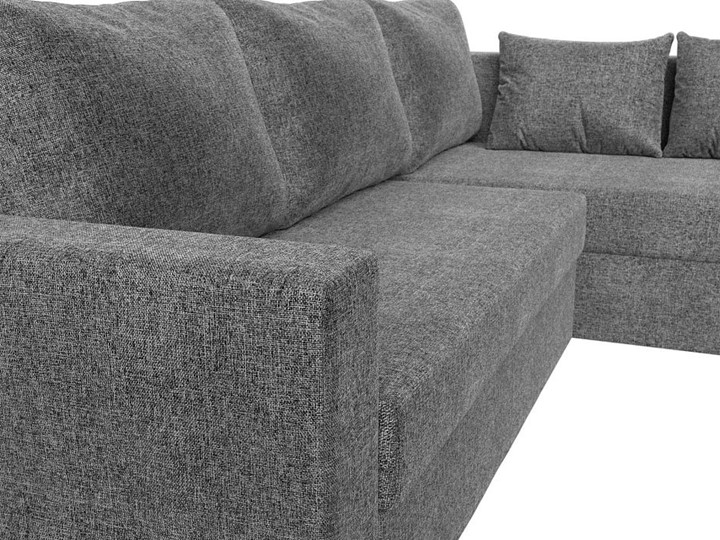 Угловой раскладной диван Мансберг, Серый (Рогожка) в Шахтах - изображение 6