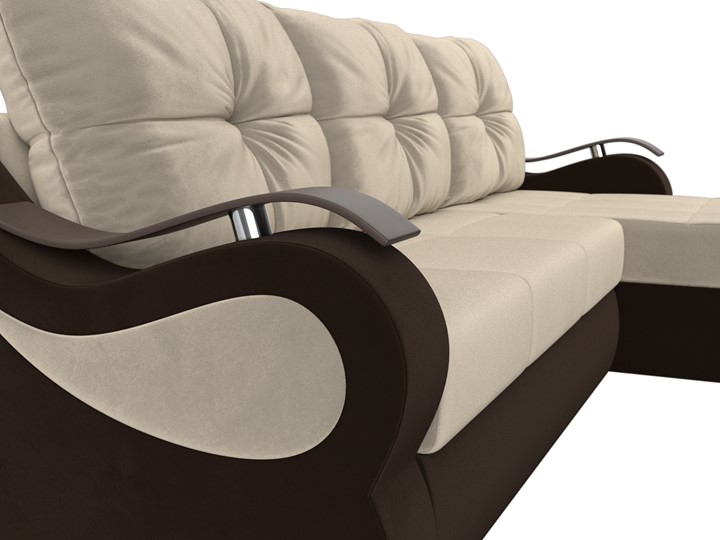 Угловой диван Меркурий, Бежевый/коричневый (вельвет) в Шахтах - изображение 3