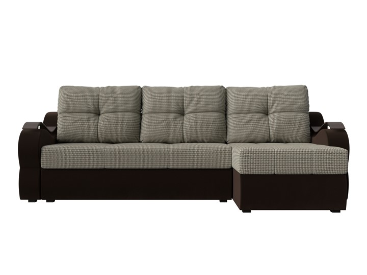 Угловой диван Меркурий, Корфу 02 (рогожка)/коричневый (вельвет) в Шахтах - изображение 1