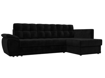 Угловой диван для гостиной Нэстор прайм, Черный (велюр) в Шахтах
