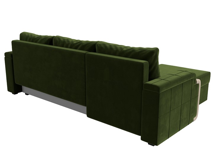 Угловой раскладной диван Николь лайт, Зеленый/Бежевый (микровельвет/экокожа) в Шахтах - изображение 8