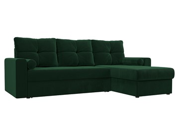 Угловой диван с оттоманкой Верона, Зеленый (Велюр) в Шахтах