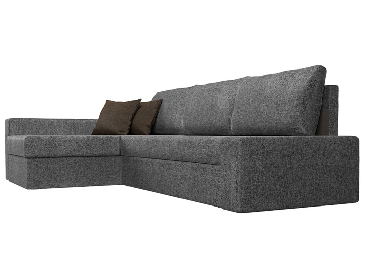 Угловой диван для гостиной Версаль, Серый/Коричневый (рогожка) в Шахтах - изображение 2