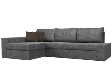 Угловой диван для гостиной Версаль, Серый/Коричневый (рогожка) в Шахтах