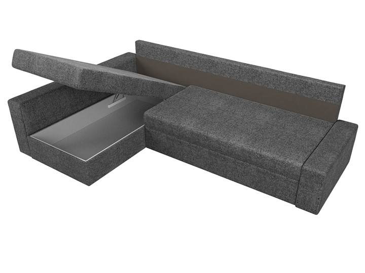 Угловой диван для гостиной Версаль, Серый/Коричневый (рогожка) в Шахтах - изображение 6