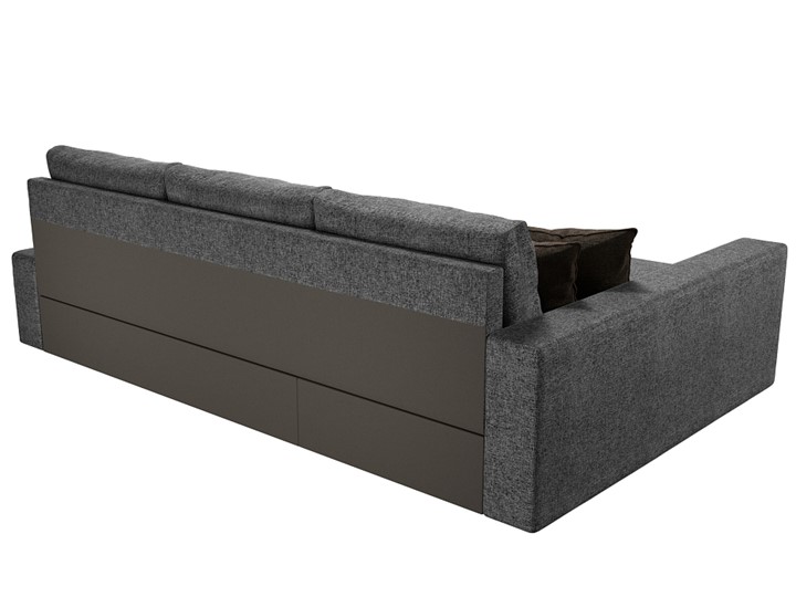 Угловой диван для гостиной Версаль, Серый/Коричневый (рогожка) в Шахтах - изображение 7