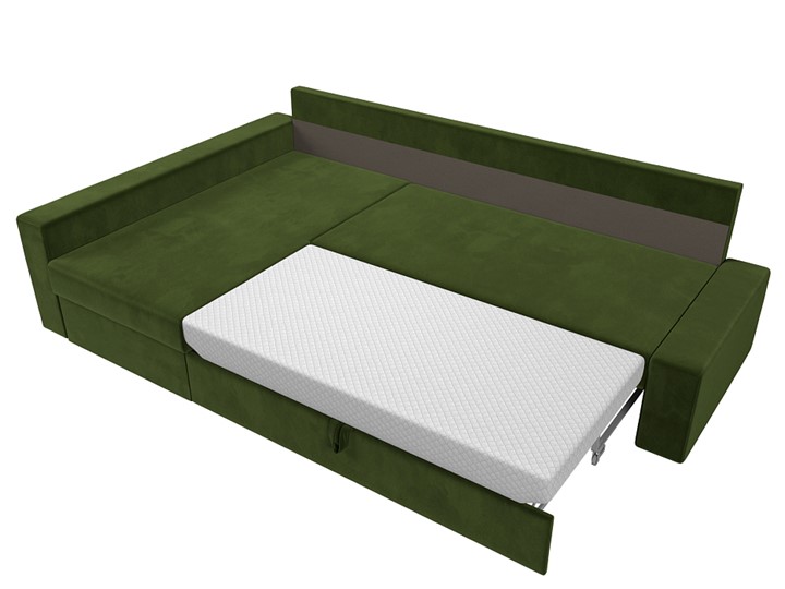 Угловой диван Версаль, Зеленый/Бежевый (микровельвет) в Шахтах - изображение 5