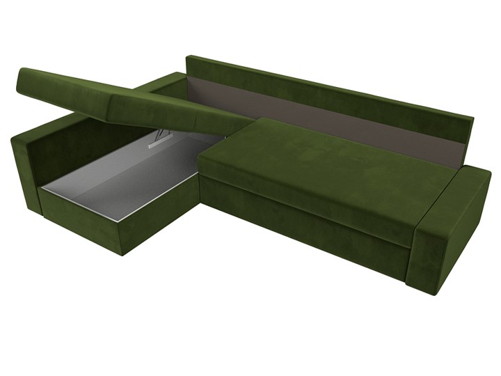 Угловой диван Версаль, Зеленый/Бежевый (микровельвет) в Шахтах - изображение 6