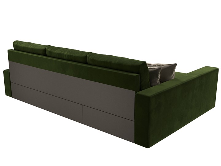 Угловой диван Версаль, Зеленый/Бежевый (микровельвет) в Шахтах - изображение 7