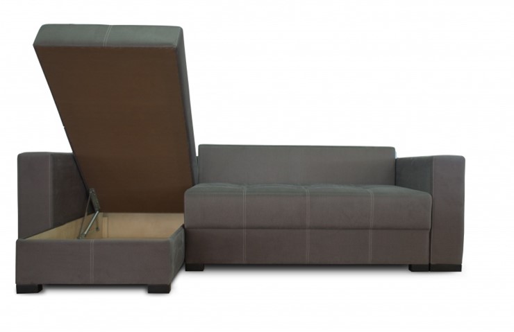 Угловой диван Fashion soft 210 (Uno grey + Brix latte) в Шахтах - изображение 2
