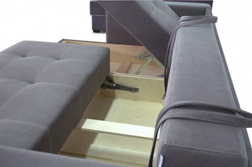 Угловой диван Fashion soft 210 (Uno grey + Brix latte) в Шахтах - предосмотр 3