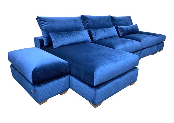 Угловой диван V-10-M ДУ (ПУФ2+Д4+ПС+ПС+ПУФ2), Memory foam в Батайске - изображение