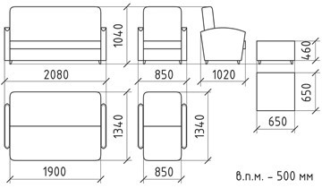 Прямой диван Агат 5 БД в Шахтах - изображение 5