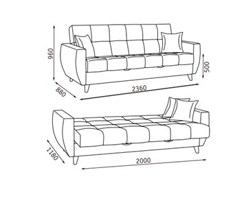 Прямой диван Бетти  2 БД в Батайске - предосмотр 22