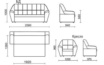 Прямой диван Блистер БД в Таганроге - предосмотр 7